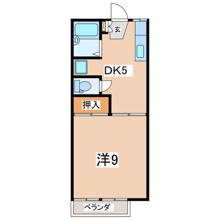 郡山駅 徒歩17分 2階の物件間取画像